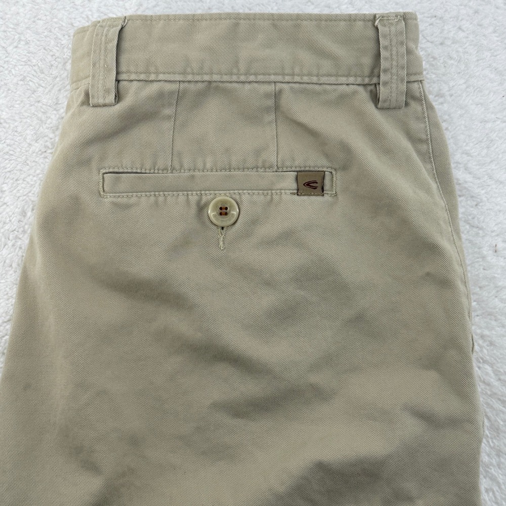 Camel Active Men Khaki Chino Pants Flat Front‎ Cotton Size 36